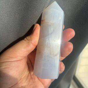 Blue chalcedony Crystal Tower